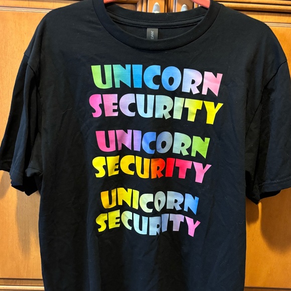 Gildan Other - Men’s Multi-colored “Unicorn Security” tee. Size:L #funnytee